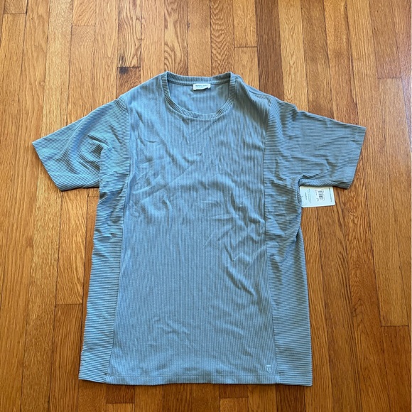 NWT Tommy John Zen Ribbed Crewneck Tee Lead Comfort Lounge Medium - Picture 1 of 5